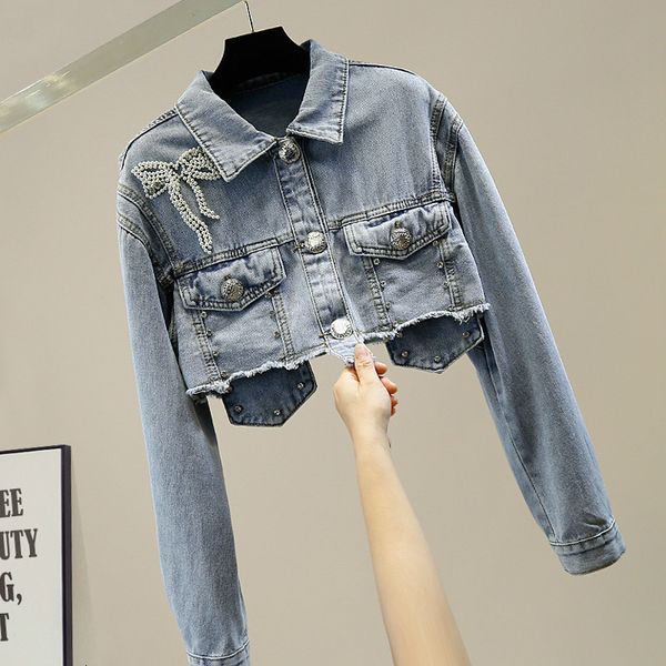 

short for women with diamond accounts in the irregular fashion rebarbab female legal brim coat denim pocket ufvr, Black;brown