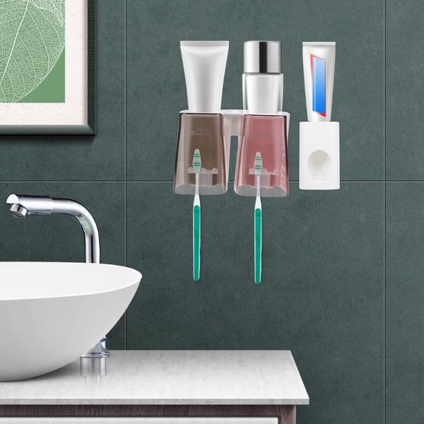 

bath accessory set household toothpaste toothbrush storage rack drilling