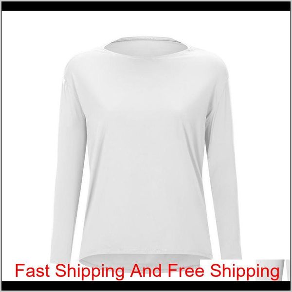 

luyogasports lu running loose long-sleeved women's slim fit shirt breathable women's training fitness lu y qylczw my_home2010, White;red