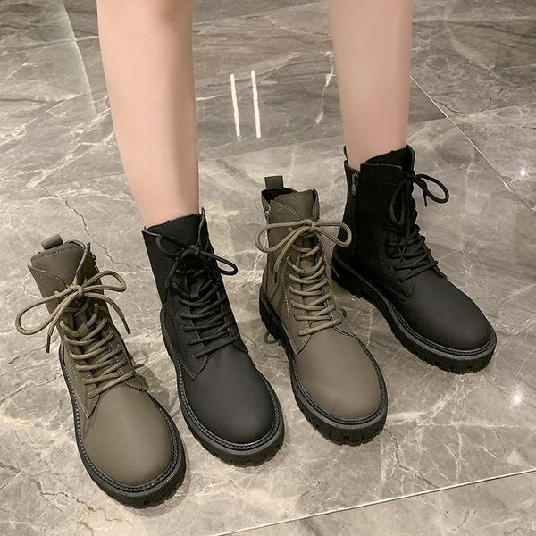

boots black women shoes autumn winter footwear luxury designer round toe boots-women low 2021 mid-calf mid calf fashion lolita