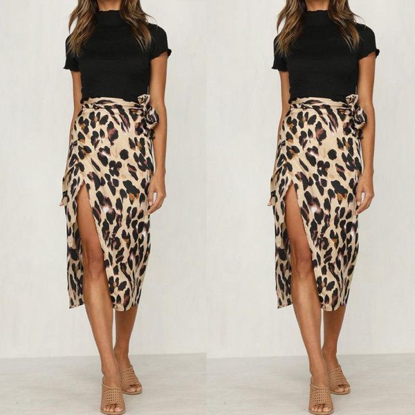 

new fashionable women summer leopard print skirt ladies and charming high waist polyester skirt women dress, Black