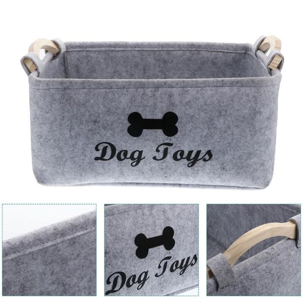 

dog apparel 2 pcs storage box pet container felt boxes