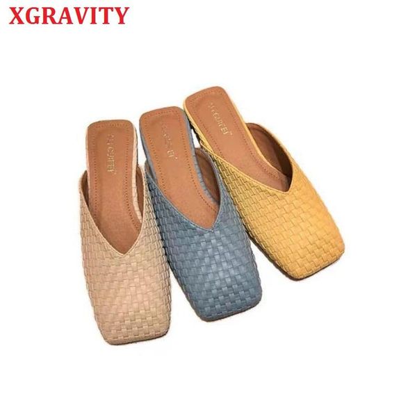 

new women slides closed toe v cut ladies sliders female flat mules all matched weave summer shoes elegant woman slides b152, Black