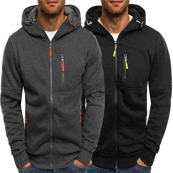

jackets men autumn casual sweatshirt fashion hip hop hooded jacket men solid fleece zipper coats men winter jacket 210723, Black;brown