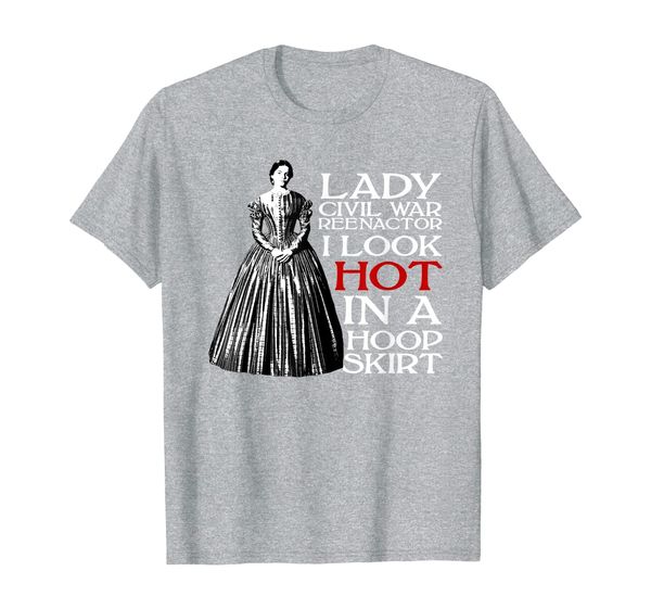 

lady civil war reenactor historical reenactment t-shirt, White;black