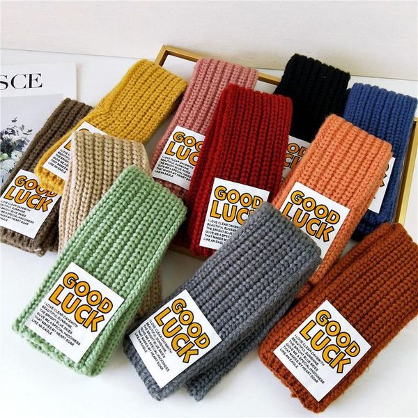 

scarves good luck letter scarf for women autumn and winter long couple knitted wool students warm-keeping, Blue;gray