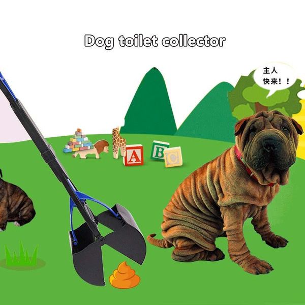 

creative long handle dog cat pet pooper scooper clean pick up convenient animal waste drop waste easy pickup jaw poop scoop
