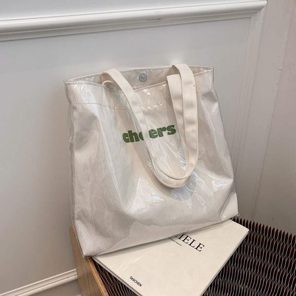 

cross body summer large-capacity transparent jelly bag female 2021 student class shoulder handbag