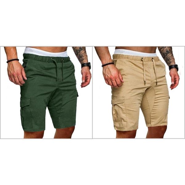 

men's shorts 2x casual work pocket lace jogging pants  army green & khaki, White;black