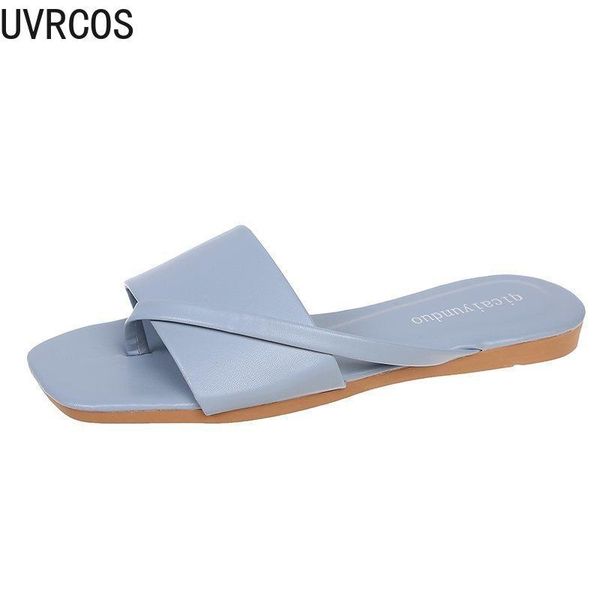 

slippers casual ladies 2021 summer simple trend all-match outer wear personalized flip-flops design women's, Black