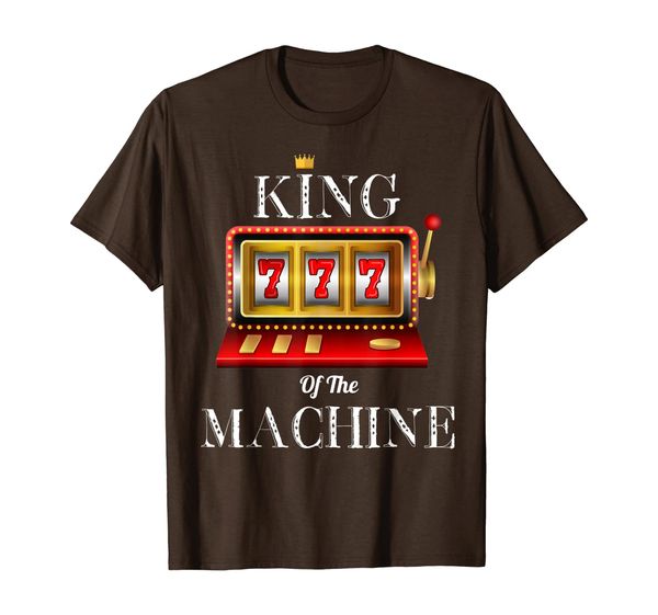 

casino theme gifts: funny slot machine king t-shirt, White;black