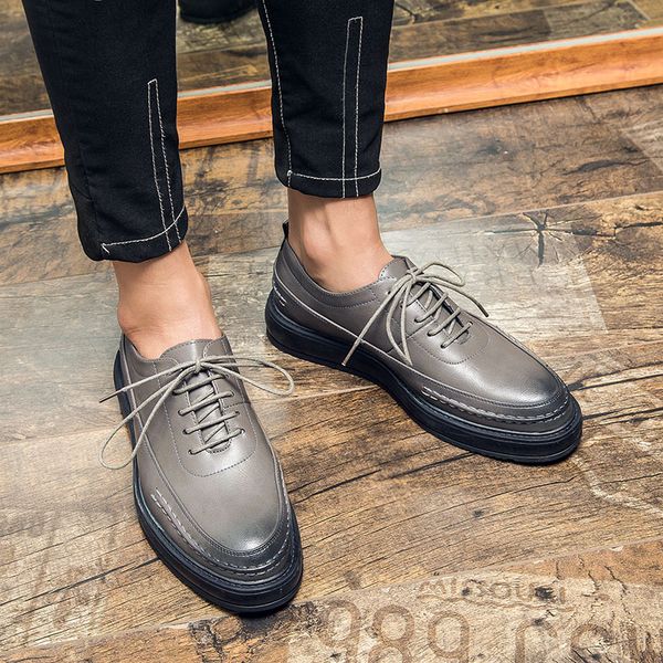 

2022 mens dress oxford business suit shoes formal shoes man wedding leather office men shoes, Black