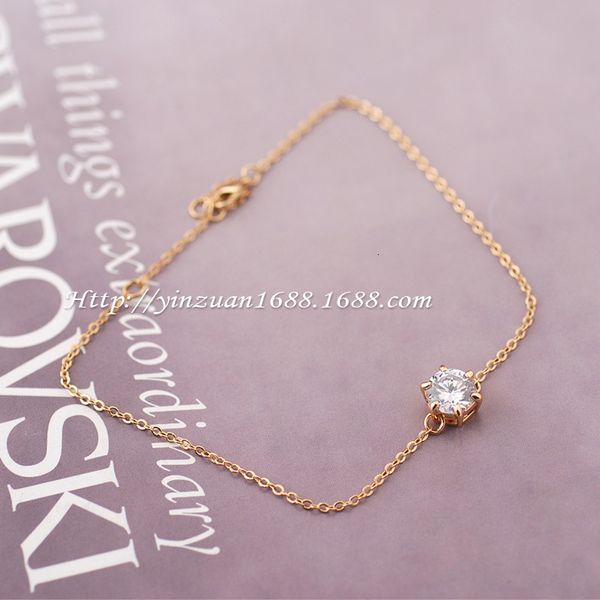 

red apple same style alloy rose gold korean female jewelry chain 190113, Red;blue