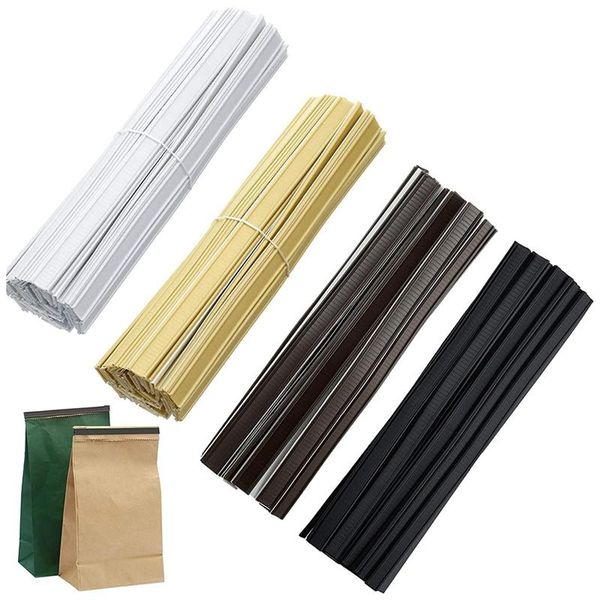 

bag clips 200 pieces peel and stick tin ties 5.5 inch coffee for sealing strips food storage