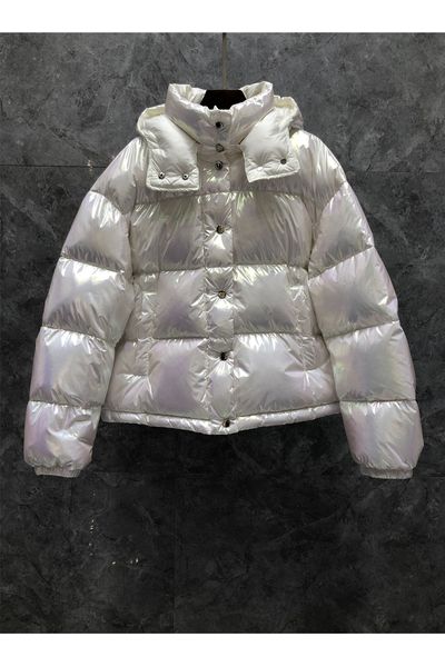 

colorful fashion hooded white duck down jacket womens clothing european goods winter new niche coat 10m, Black
