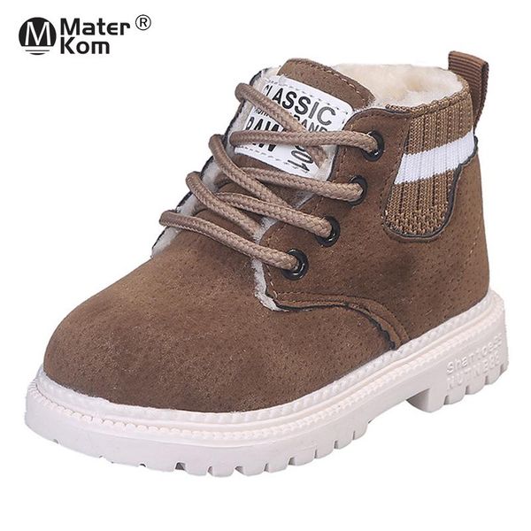 

size 21-30 children snow boots baby thicken and keep warm shoes boys anti-slippery casual shoes girls wear-resistant short boots, Black;grey