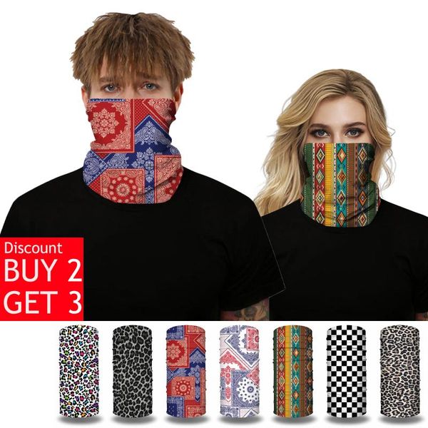 

scarves leopard paisley halloween windproof scarvf bike hiking sport for men women bandana neck cover wraps face mask cycling headband, Blue;gray
