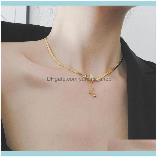 

pendant & pendants ustar titanium steel butterfly choker necklaces for women gold snake chain party jewelry gifts1 drop delivery 2021 gdib4, Silver