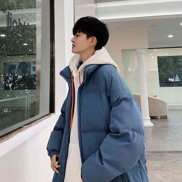 

men's down & parkas padded jacket men's winter new korean style trendy cotton clothes brand ins loose stand-up collar warm li, Black
