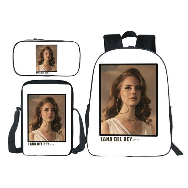 

backpack singer lana del rey children bookbag boy girl bag pencil case shoulder fashion rucksack men students knapsack