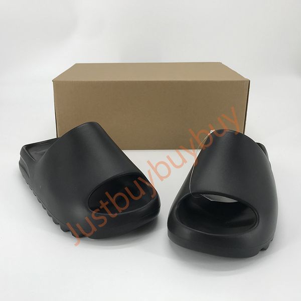 

2020 new foam runner slipper sandal shoes men women resin bone desert sand earth brown soot triple black total orange slide sandals zly zly