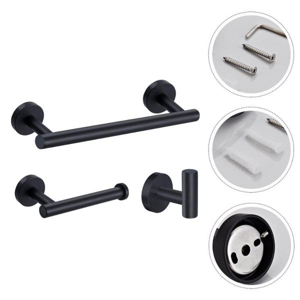 

bath accessory set 1 sturdy towel rack stainless steel bathroom hanging tissue