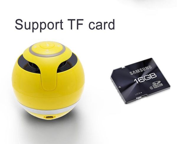 

100pcs/lot round ball wireless bluetooth speaker led mini portable audio outdoors bluetooth speaker support tf card/aux