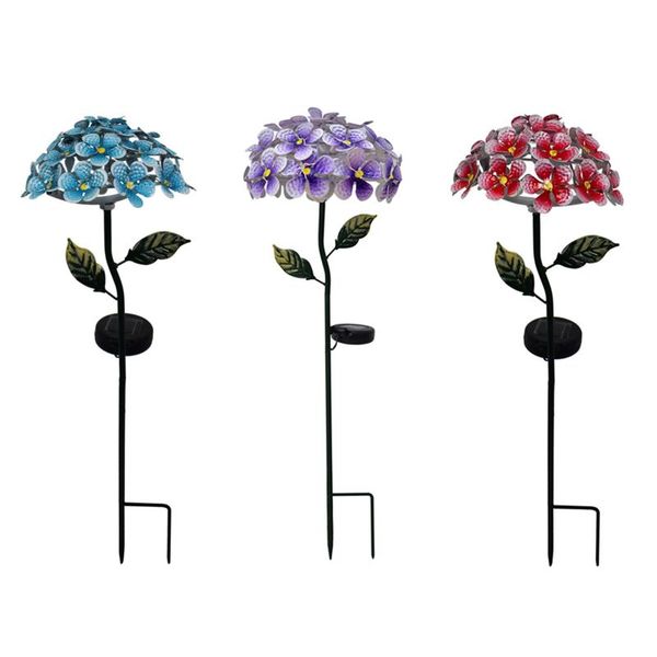 

lawn lamps yard art hydrangea flower lamp led solar light for home decoration creative landscape decorative night lights