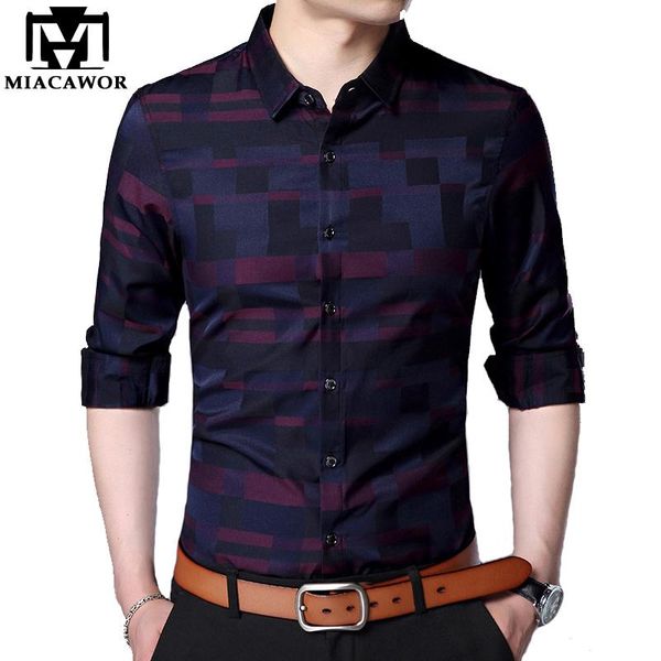 

men's casual shirts original men shirt fashion plaid slim fit camisa social masculina long sleeve dress clothes c409, White;black