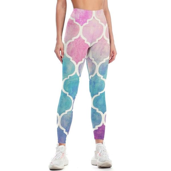 

yoga outfit bohemian leggings bike pants teenagers highwaisted prints elastic