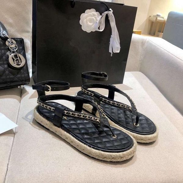 

sandals summer flat women gladiator ladies beach roman buckle chain sandalias plataforma mujer thong shoes flip flops, Black