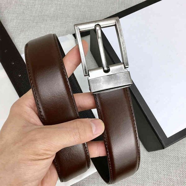 

belt men's fashion belt classic black brown belt 3.4cm wide with gift box 1os4p
