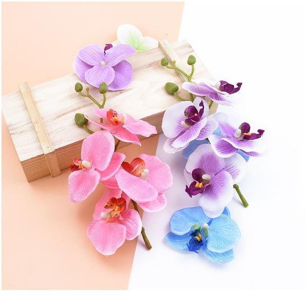 

6cm 10pieces artificial plants flower wall home decor diy handmade scrapbooking decorative flowers wreaths silk butterfl qylxpm