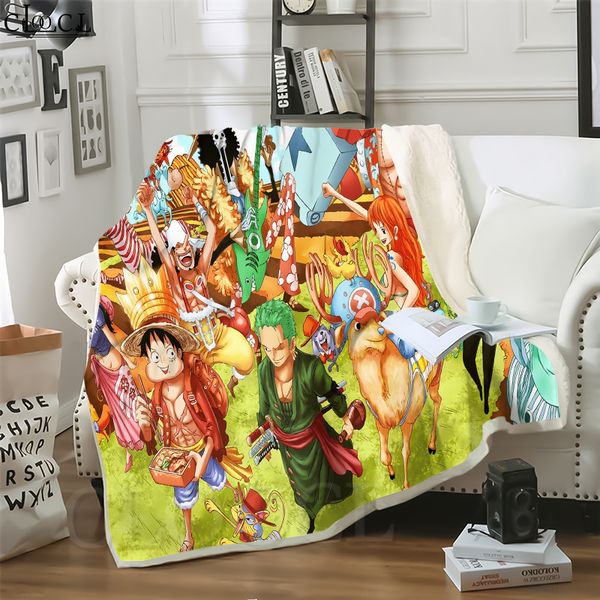 

cloocl blankets anime onepiece 3d print street style sofa travel throw blanket teens plush quilt