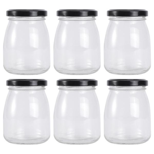 

storage bottles & jars 6pcs heat resistant home dessert glass kitchen supplies
