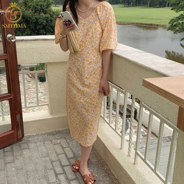

casual dresses 2021 fashion vintage sleeve floral summer for women french style holiday vestidos nal6, Black;gray