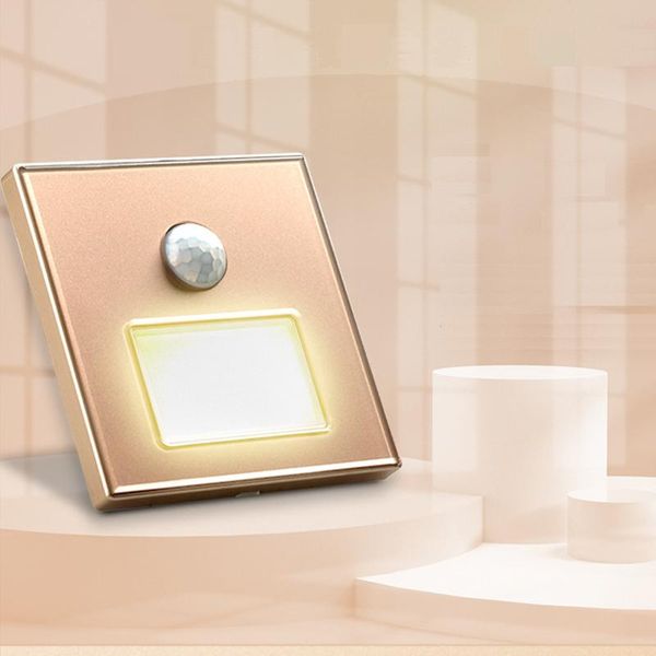 

wall lamp recessed led pir motion sensor stair case light ac85-265v step corridor lighting indoor