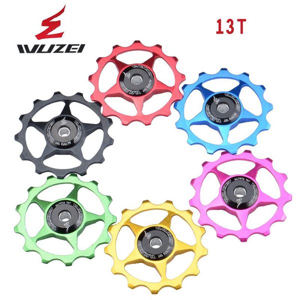

bike derailleurs wuzei mtb road 13t ultralight aluminum alloy derailleur rear pulleys 4mm 5mm 6mm bearing jockey wheel bicycle parts