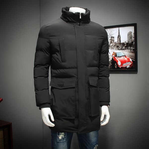 

parkas of the winter wadded casual male thicken warm with hoodie men's jacket trench coat outerwear 8xl mun0, Black