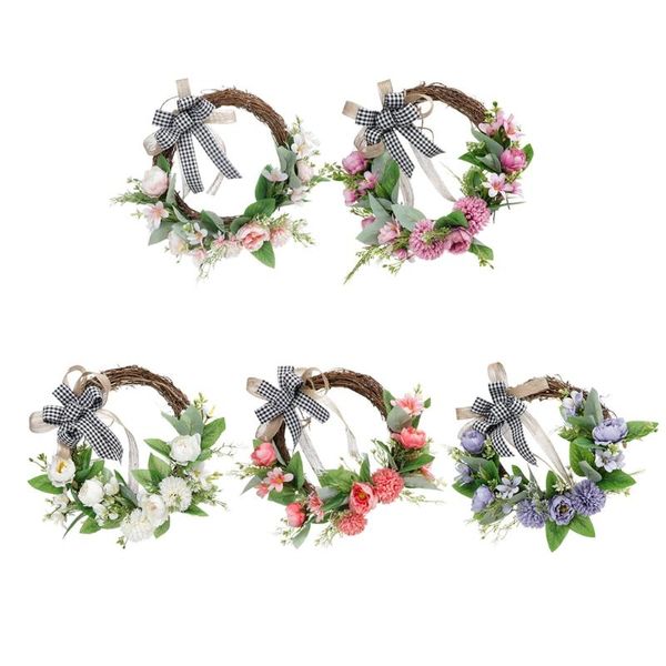 

decorative flowers & wreaths wreath farmhouse front door wall hanging wedding garden christmas home ornaments