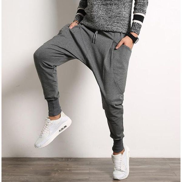 

casual harem pants hip hop dance sporty hiphop mens sweat man trousers sweatpants size m-5xl men's, Black