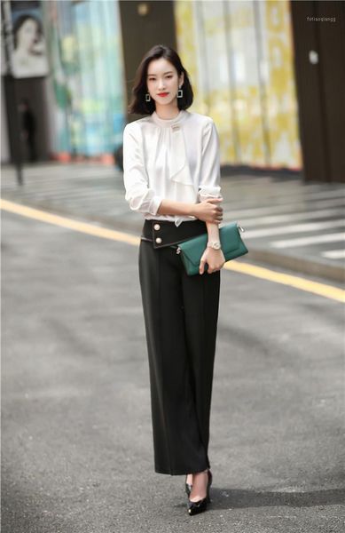 

women's tracksuits 2021 office lady 4xl plus size clothing fashion 2 piece set autumn nd pants year-old female costume, Gray