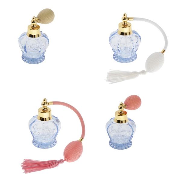 

100ml perfume bottle bayonet crown atomizer bottle w/ gold cap w/ tassel