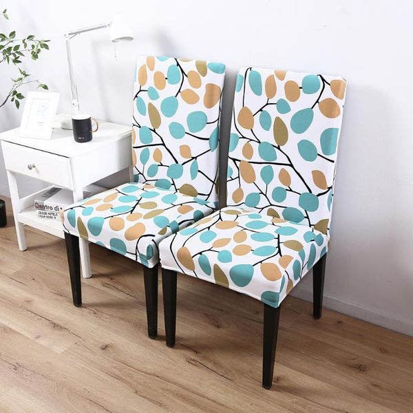 

chair covers colorful floral anti-dirty removable cover seat protector slipcovers el banquet home decor 1/2pcs