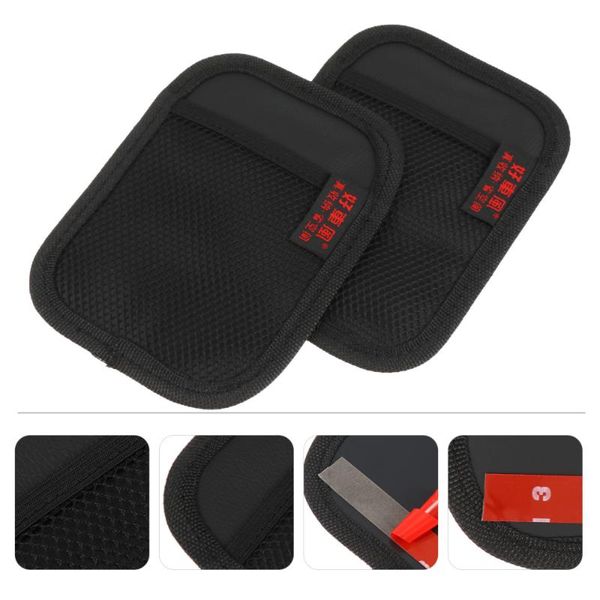 

car organizer 2pcs sticky storage mesh bag sundries holder mobile phone