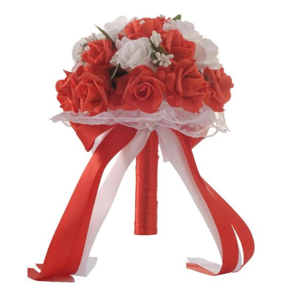 

decorative flowers & wreaths colors bridal bouquet ribbon wedding bride holding flower pe rose bridesmaid foam
