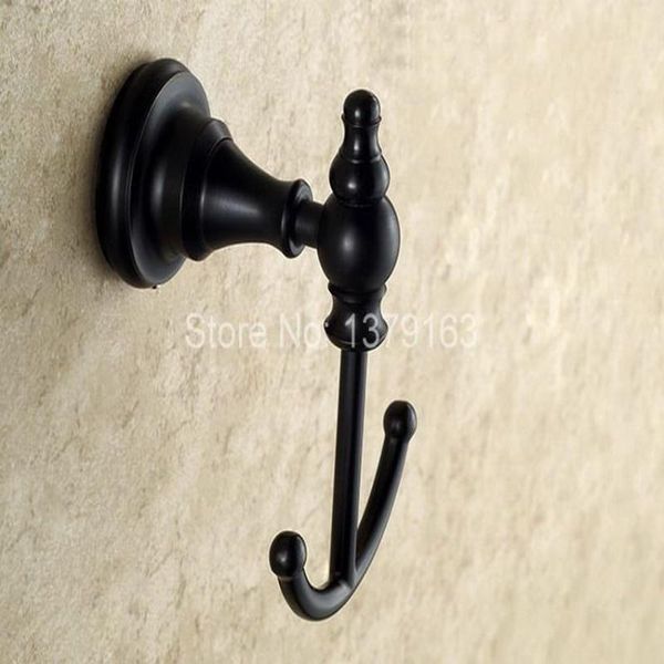

robe hooks bathroom accessory black oil rubbed brass wall mounted hardware hook hanger clothes coat hat bag towel holder aba826