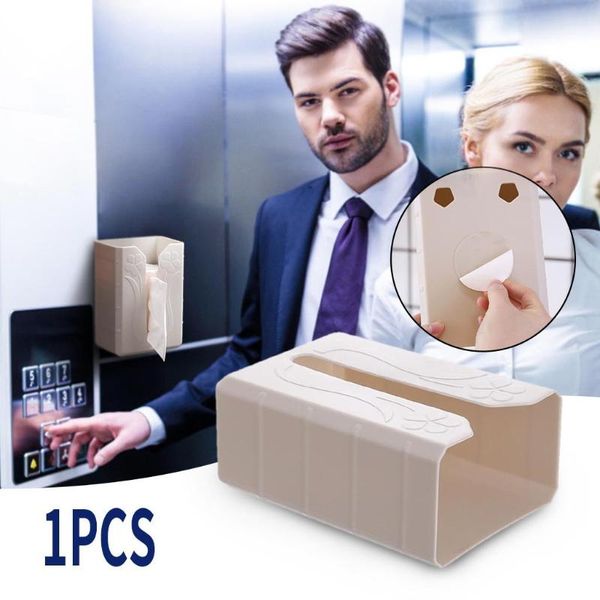 

tissue boxes & napkins punch-wall-mounted box paper towel holder storage pasted toilet napkin container a48