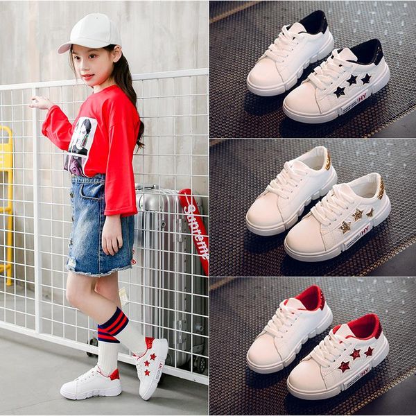 

sneakers girl winter sequins leisure shoe toddler children casual soft bottom breathable sports fashion kids student, Black;red