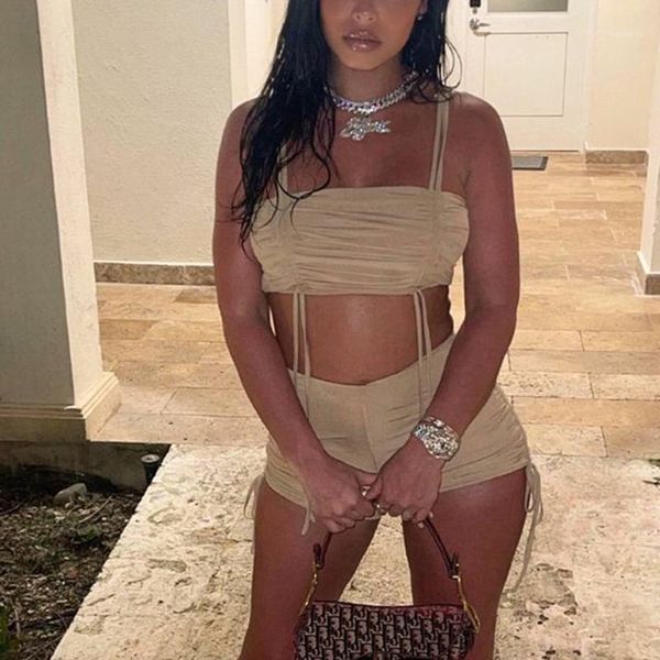 

yoga outfit two piece set spring summer clothes for tracksuit women fashion solid sleeveless matching outfits fitness sporty streetwear